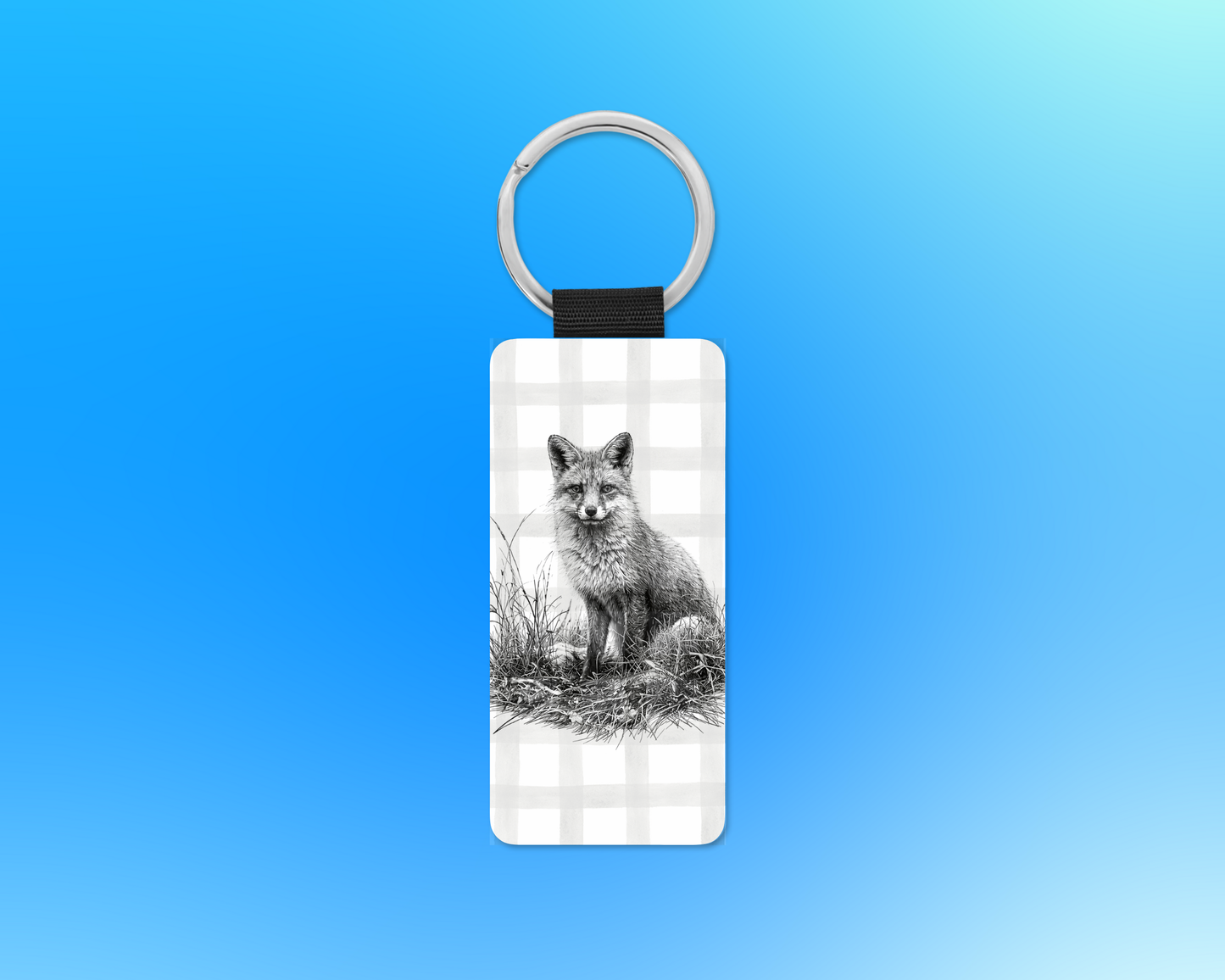 Fox Leather Keychain