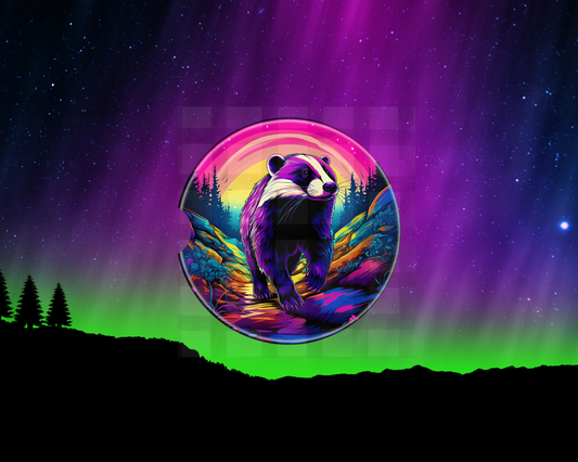 Car Coaster Animal Colorful Badger