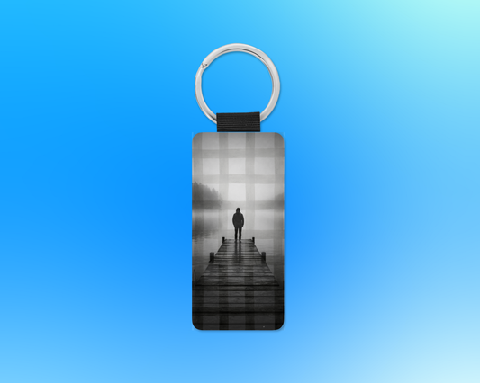 Lake Leather Keychain