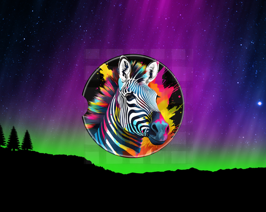 Car Coaster Animal Colorful Zebra